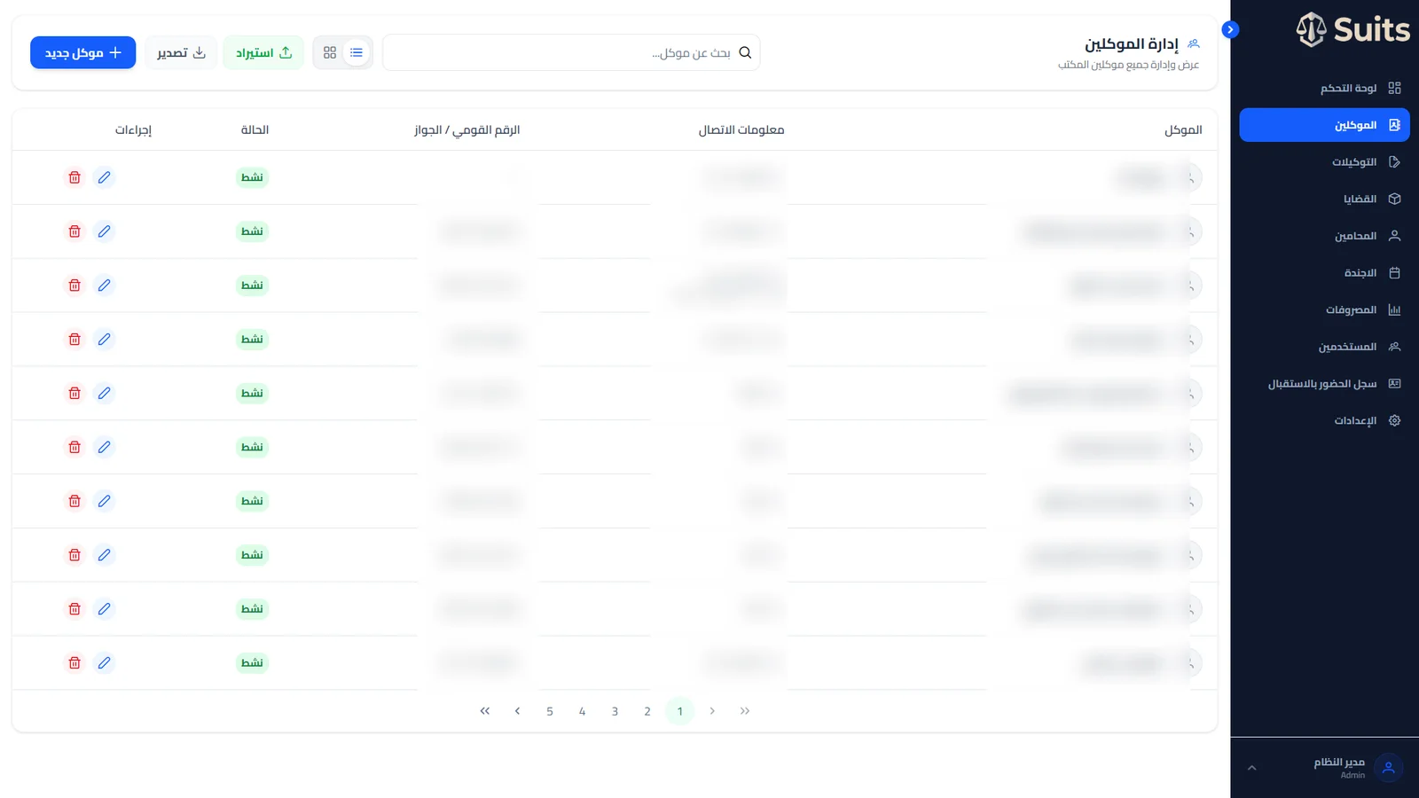 The client register